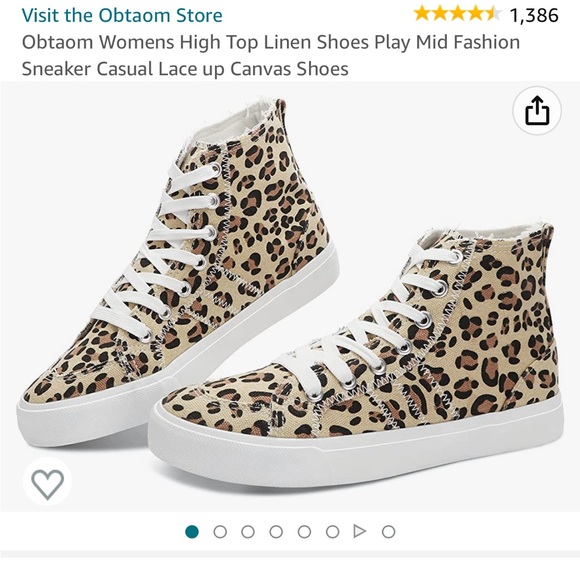 Leopard print canvas sneaker - Picture 3 of 3